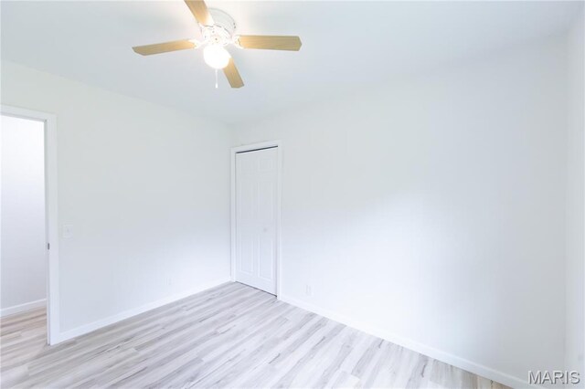 1575 County Road 3290, Salem, MO 65560 - unfurnished room with light wood-type flooring, baseboards, and ceiling fan