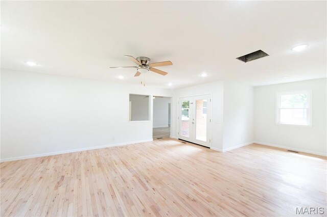 1575 County Road 3290, Salem, MO 65560 - spare room with light wood finished floors, a ceiling fan, recessed lighting, and baseboards