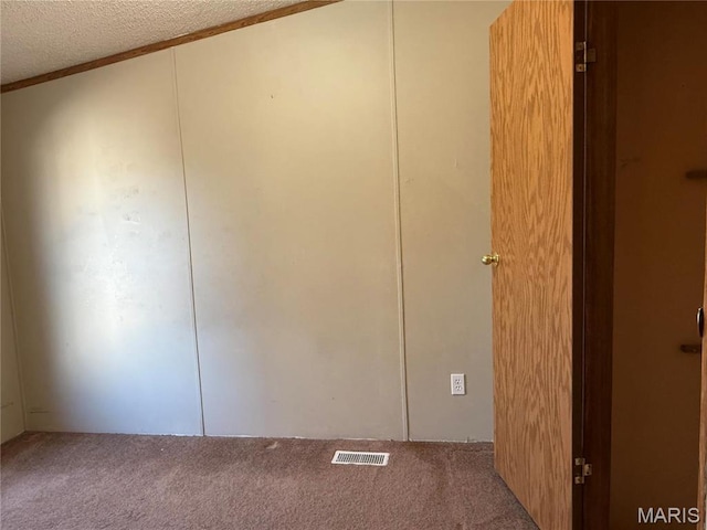 905 N Olive St, Saint Elmo, IL 62458 - unfurnished room with carpet floors, ornamental molding, and a textured ceiling