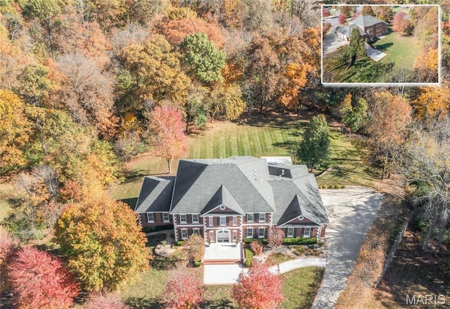 view from above of property