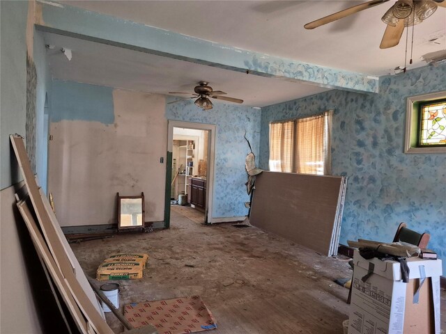2653 Washington Ave, Granite City, IL 62040 - spare room featuring a ceiling fan and healthy amount of natural light