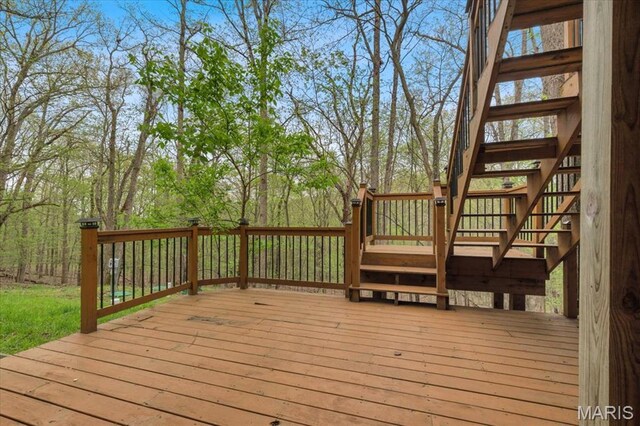 1346 Forest Splendor Trl, Wildwood, MO 63021 - wooden terrace featuring stairway