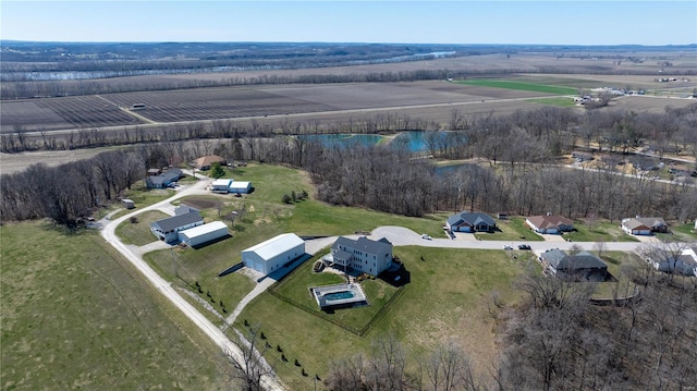 aerial overview of property's location featuring rural landscape