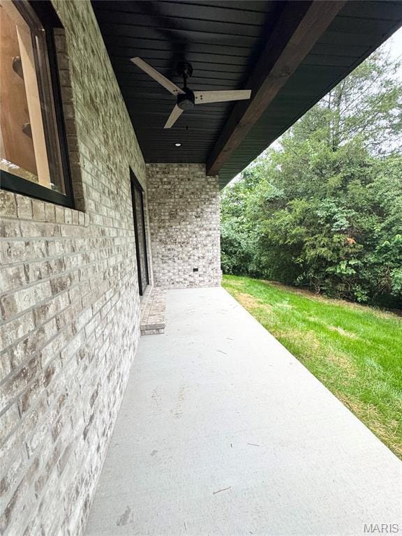 615 Scottsvale Dr, Rolla, MO 65401 - view of patio / terrace with a ceiling fan