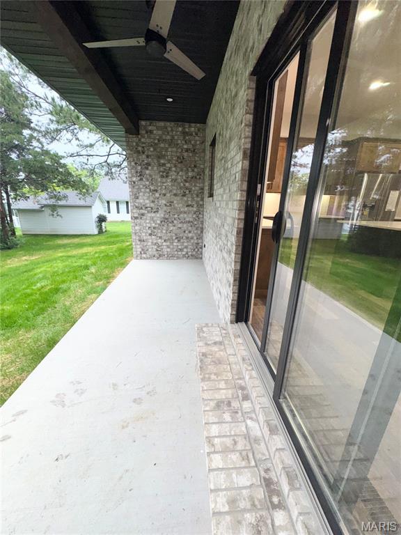 615 Scottsvale Dr, Rolla, MO 65401 - view of patio / terrace with a ceiling fan