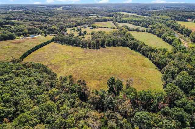 bird's eye view of a heavily wooded area