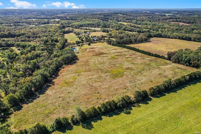aerial view of a heavily wooded area