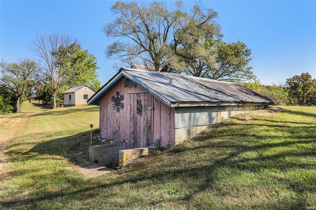 view of shed