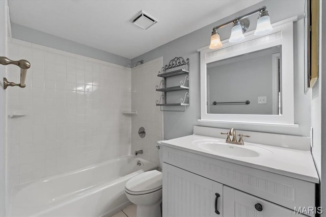 1436 Peacock Ln, Saint Louis, MO 63144 - full bathroom featuring toilet, vanity, and shower / washtub combination