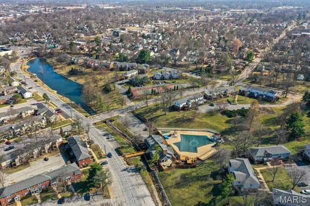 1436 Peacock Ln, Saint Louis, MO 63144 - aerial view of property's location featuring a nearby body of water
