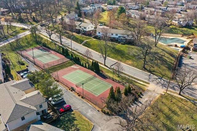 1436 Peacock Ln, Saint Louis, MO 63144 - aerial view of property's location featuring nearby suburban area and a pool
