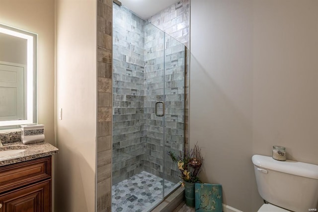 24345 State Route Ww Unit 40/41, Saint Genevieve, MO 63670 - bathroom featuring a stall shower, vanity, and toilet