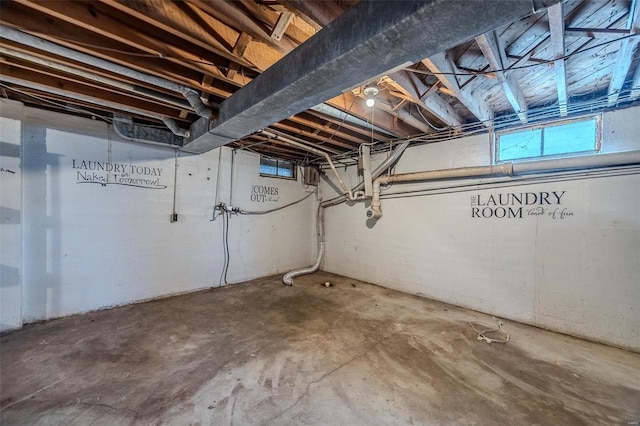 view of basement