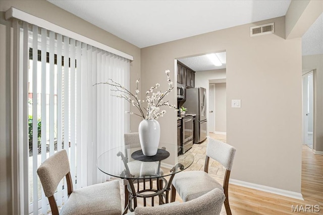 1528 Thrush Ter, Brentwood, MO 63144 - dining area featuring baseboards and light wood finished floors