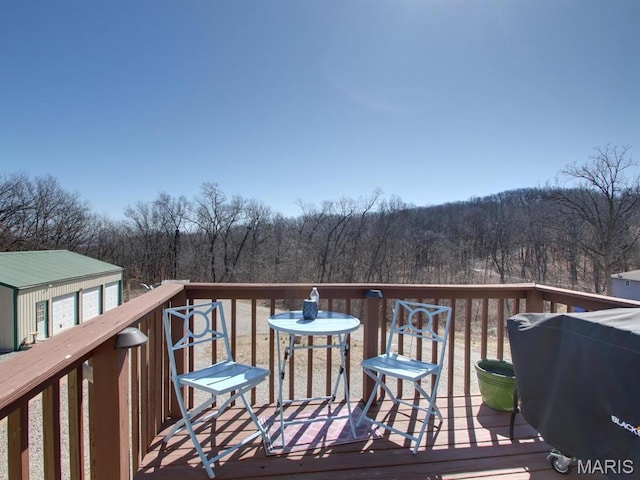 14160 Turkey Run Ct, New London, MO 63459 - deck with a forest view