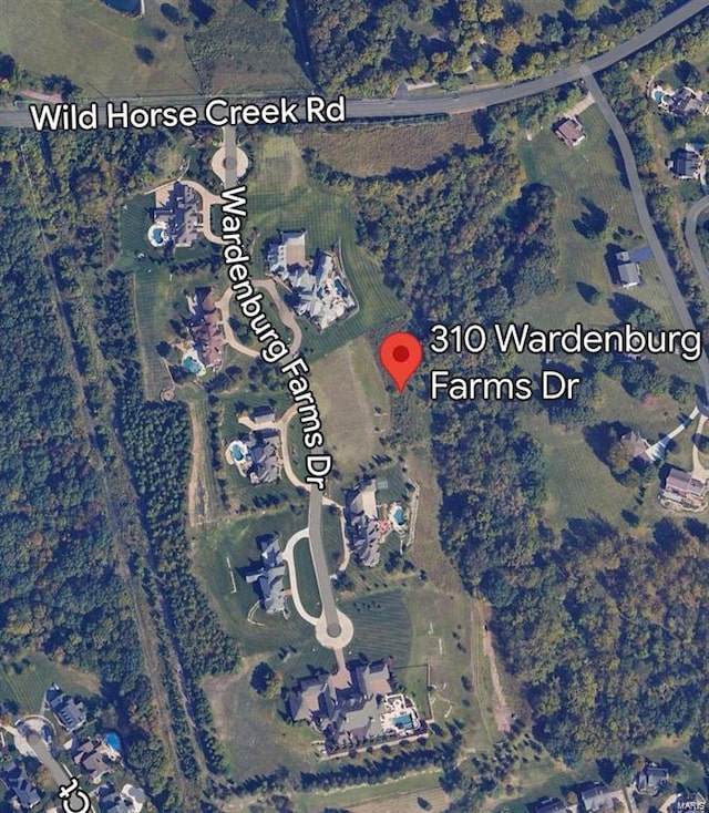 310 Wardenburg Farms Dr, Chesterfield, MO 63005 - aerial overview of property's location