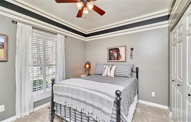 269 Bennington Dr, Troy, MO 63379 - bedroom with multiple windows, carpet flooring, and ceiling fan