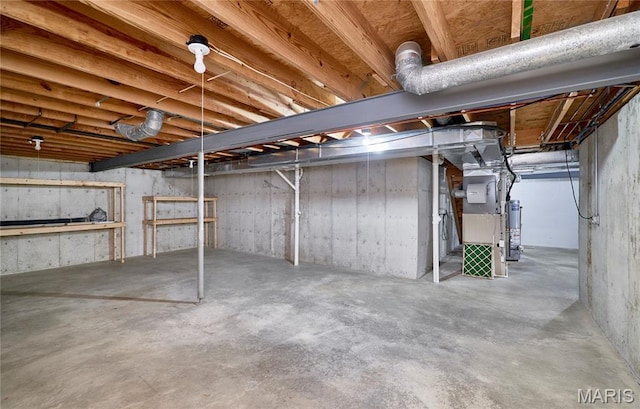 269 Bennington Dr, Troy, MO 63379 - unfinished basement with water heater