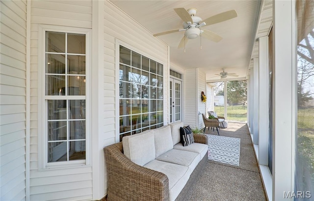269 Bennington Dr, Troy, MO 63379 - sunroom / solarium featuring a ceiling fan