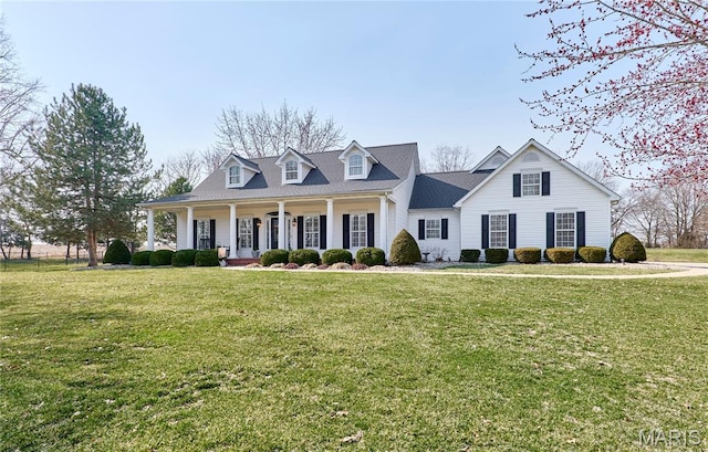 269 Bennington Dr, Troy, MO 63379 - new england style home featuring covered porch and a front lawn
