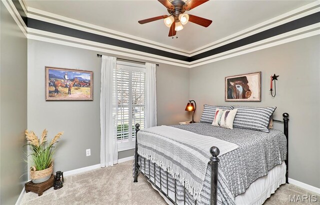 269 Bennington Dr, Troy, MO 63379 - bedroom with light colored carpet and a ceiling fan
