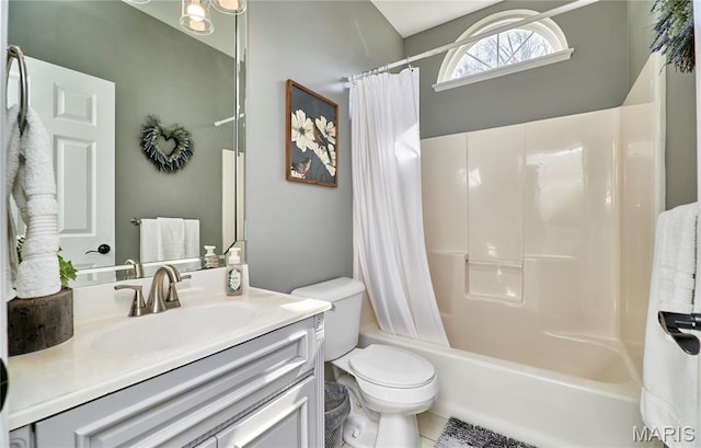 269 Bennington Dr, Troy, MO 63379 - full bath featuring vanity, shower / bath combo, and tile patterned floors