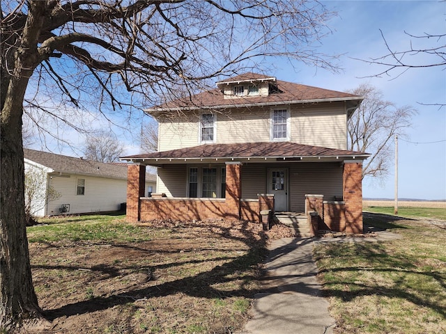 701 Alsey Smith Rd, Alsey, IL 62610 - american foursquare style home with a porch and a shingled roof