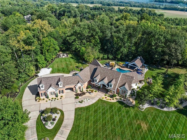 261 US Dr, Wentzville, MO 63385 - view from above of property featuring a heavily wooded area