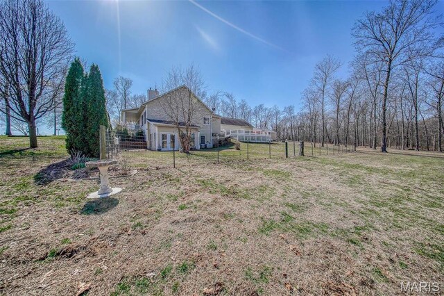 17205 Elk Prairie Dr, Rolla, MO 65401 - view of yard with french doors