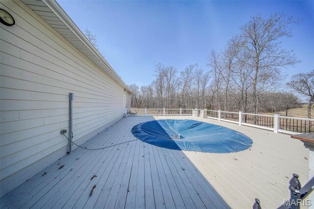 17205 Elk Prairie Dr, Rolla, MO 65401 - view of pool featuring a wooden deck