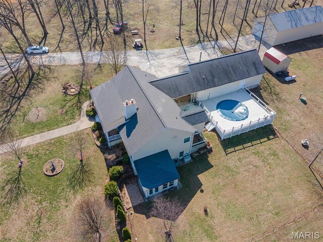 17205 Elk Prairie Dr, Rolla, MO 65401 - view from above of property featuring a pool