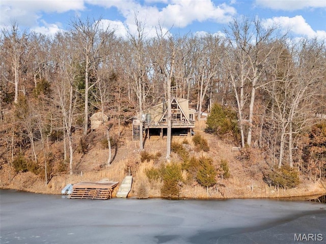 372 Alpine Lake Dr, Wright City, MO 63390 - back of property with a wooden deck