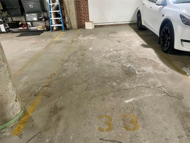 view of parking garage