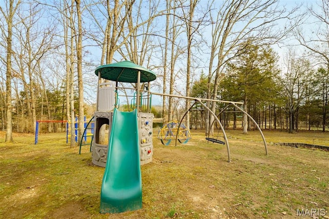 view of jungle gym
