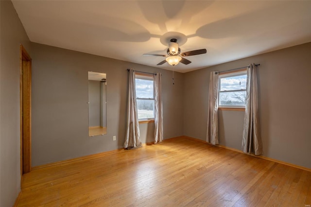 762 Cave Farm Rd, Troy, MO 63379 - spare room with plenty of natural light, light wood-style flooring, and a ceiling fan