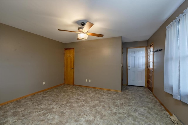 762 Cave Farm Rd, Troy, MO 63379 - spare room featuring ceiling fan, baseboards, and carpet