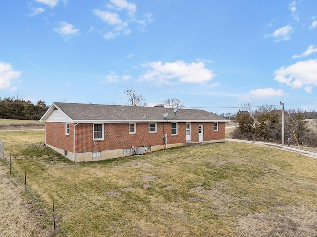 762 Cave Farm Rd, Troy, MO 63379 - rear view of property featuring brick siding and roof with shingles