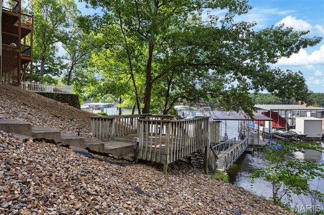 1500 Swiss Village Rd, Osage Beach, MO 65065 - wooden deck featuring a water view
