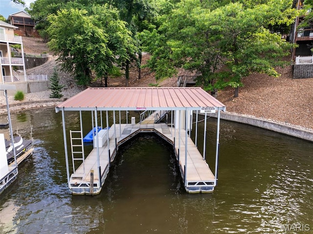 1500 Swiss Village Rd, Osage Beach, MO 65065 - dock area featuring boat lift and a water view
