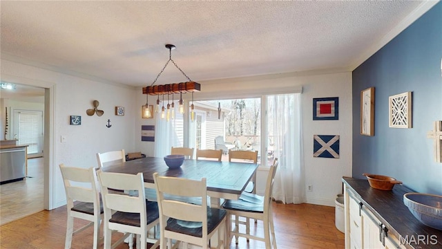 20 Denzel Dr, Greenville, IL 62246 - dining room featuring light wood-style flooring, a textured ceiling, and baseboards