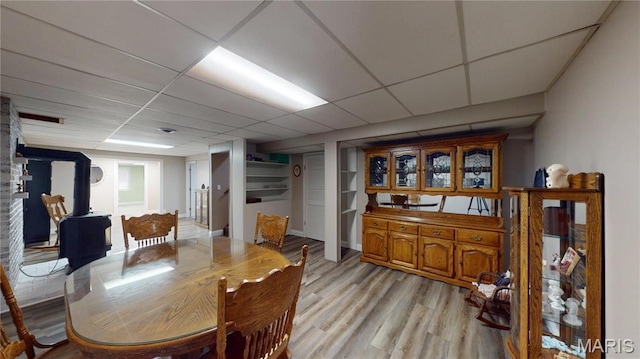 20 Denzel Dr, Greenville, IL 62246 - dining area featuring a paneled ceiling and light wood-type flooring