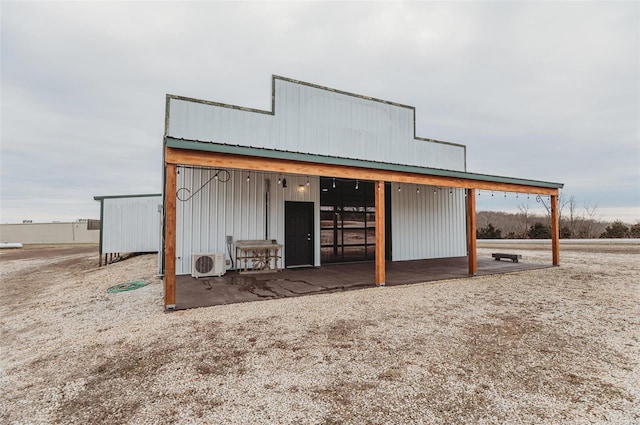 view of outdoor structure featuring ac unit