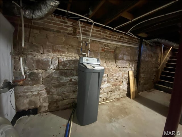209 E 3rd St, Hermann, MO 65041 - unfinished basement with a water softener system