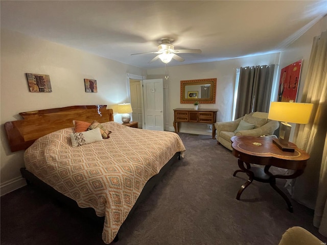 506 E Jefferson St, Perry, MO 63462 - bedroom with carpet and ceiling fan