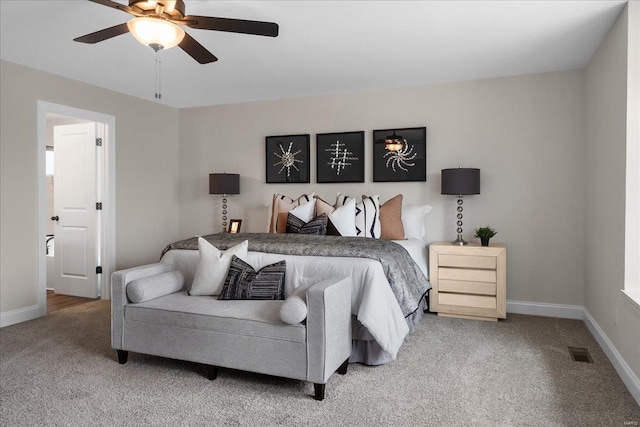 513 Beneficial Way, Saint Charles, MO 63304 - bedroom with carpet, baseboards, and a ceiling fan