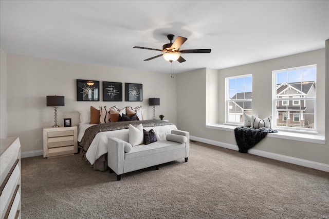 513 Beneficial Way, Saint Charles, MO 63304 - carpeted bedroom with baseboards and a ceiling fan