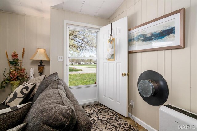 2 S Circle Dr, Carlyle, IL 62231 - doorway featuring a decorative wall and baseboards