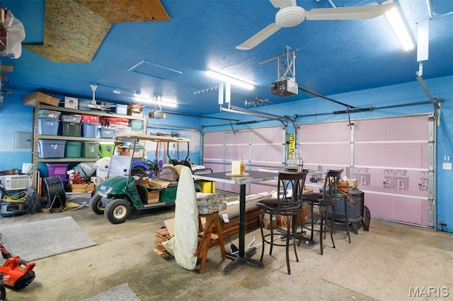 2 S Circle Dr, Carlyle, IL 62231 - garage with a garage door opener