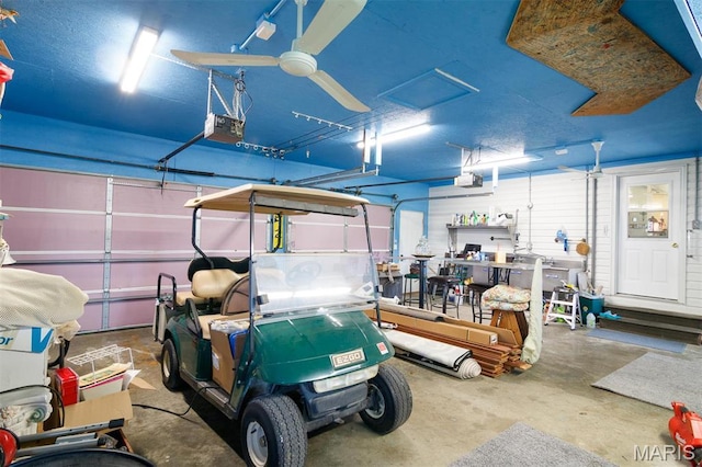 2 S Circle Dr, Carlyle, IL 62231 - garage with a garage door opener