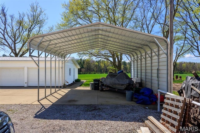 2 S Circle Dr, Carlyle, IL 62231 - view of parking with a detached carport